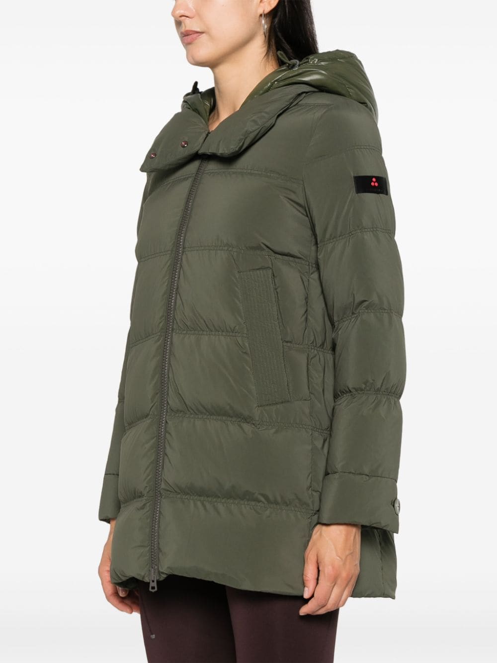 Midi Down Coat Olive Green
