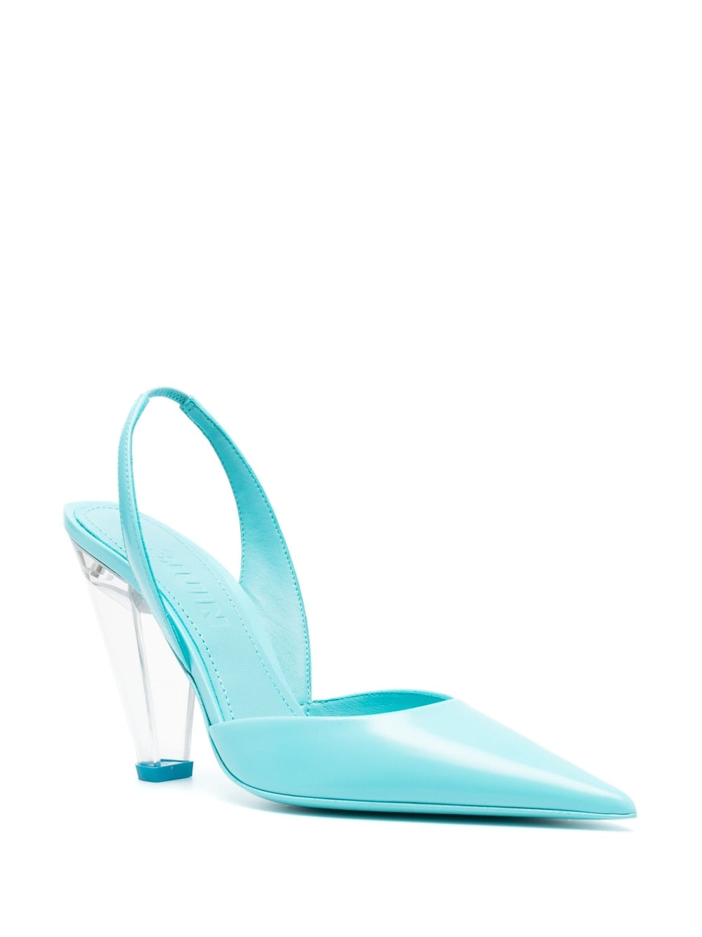 Slingback With Heel Clear Blue