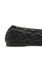 Burberry Leather Sadler Quilted Ballerinas Black