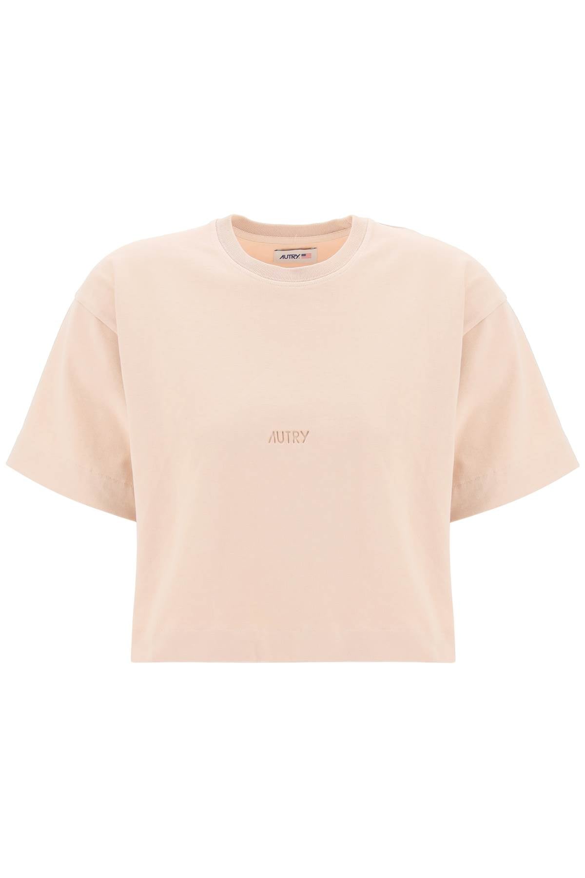 Boxy t-shirt with debossed logo