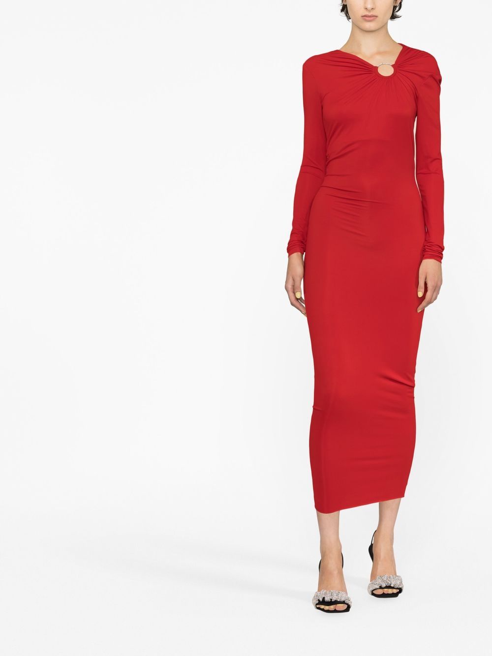 Alexandre Vauthier cut-out midi Dress Red