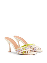 Malone Souliers 90mm Interwoven Nappa Leather Mules Multicolour