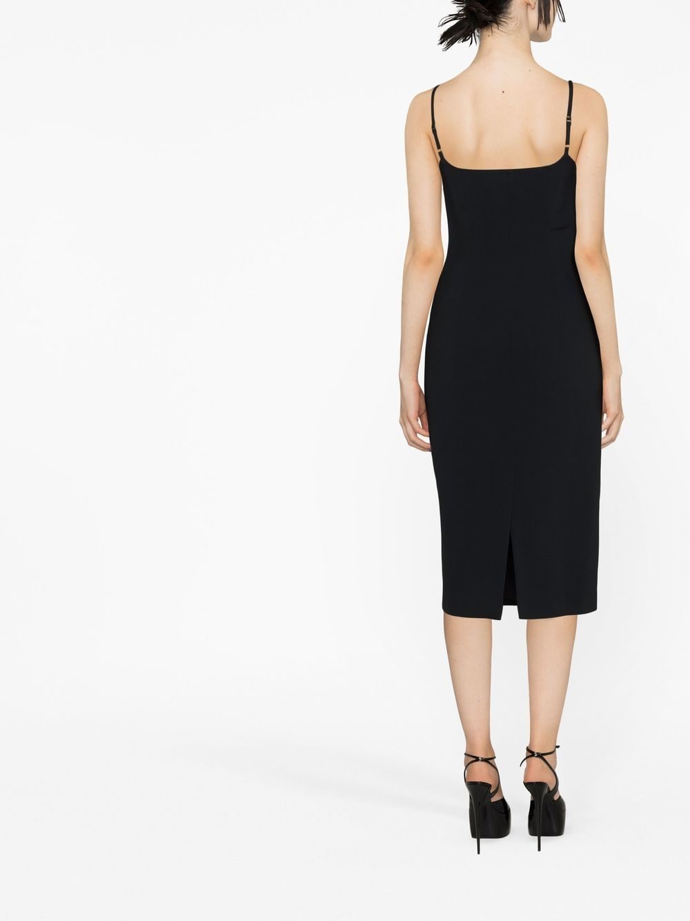 Blumarine Heart Sequin Midi Dress Black