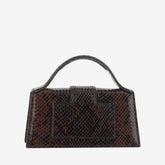 Jacquemus The Big Child Shoulder Bag in Brown Leather with Flap Brown