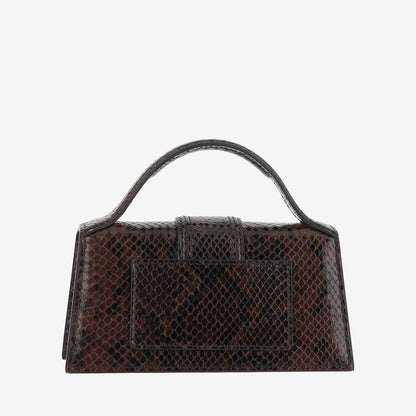 Jacquemus The Big Child Shoulder Bag in Brown Leather with Flap Brown