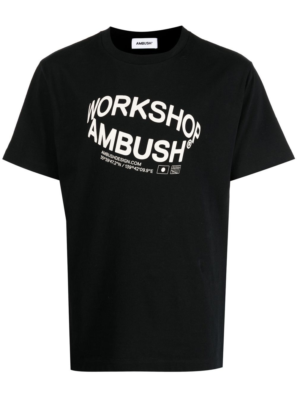 Ambush Logo-Print Cotton T-Shirt Black black