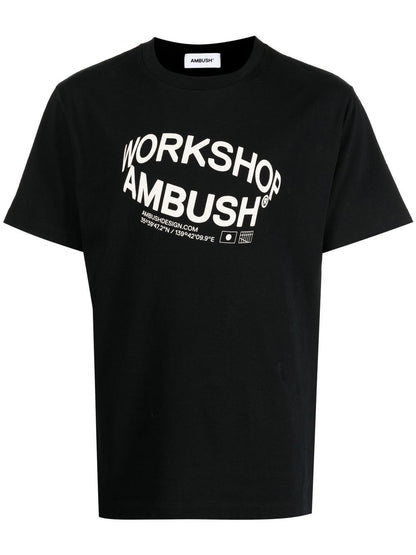 Ambush Logo-Print Cotton T-Shirt Black black
