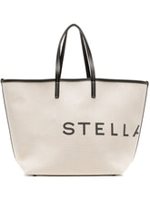 Stella McCartney logo-print cotton tote bag Beige